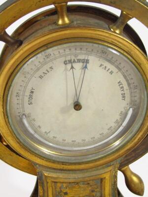 An early 20thC metal barometer - 2