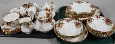 A Royal Albert Old Country Roses part dinner service