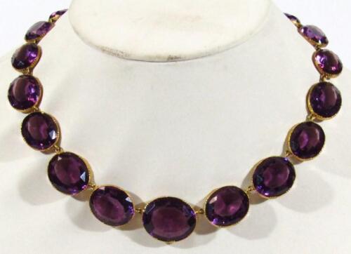 A 19thC amethyst necklace