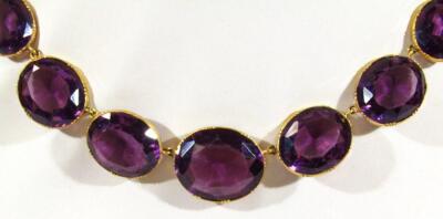 A 19thC amethyst necklace - 2