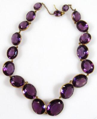 A 19thC amethyst necklace - 3