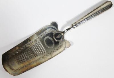 A George III silver cake slice