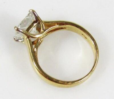 A single stone princess cut diamond ring - 2