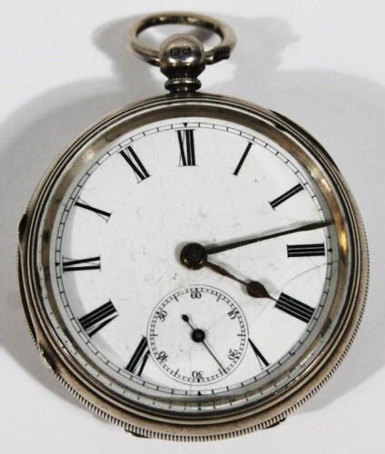 A Victorian silver open faced pocket watch