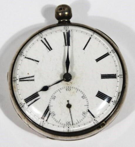 A Victorian silver open faced pocket watch