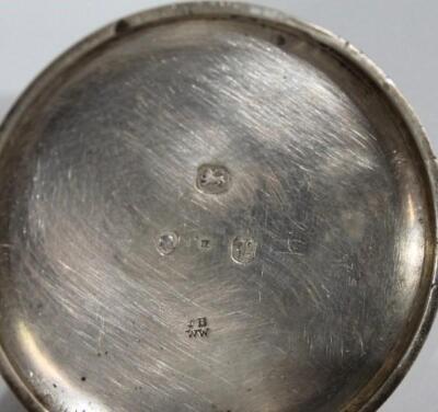 A Victorian silver open faced pocket watch - 4