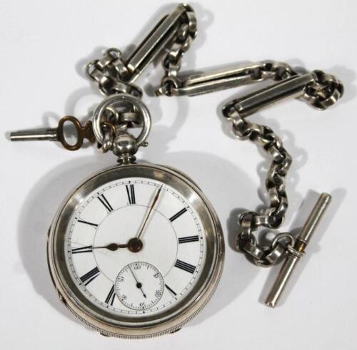 A Victorian silver open faced pocket watch