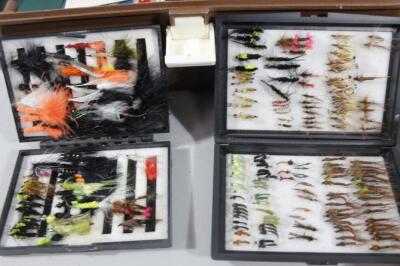 Two double side cases of tied fishing flies - 2