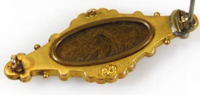 An Edwardian elipse shaped memorial brooch - 3