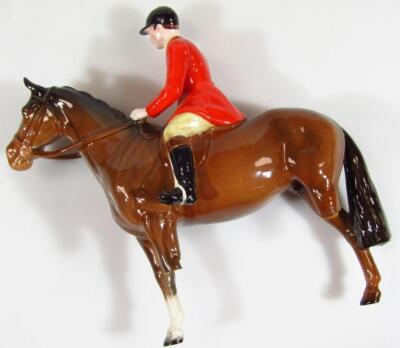 A Beswick red jacketed huntsman on brown horse - 2