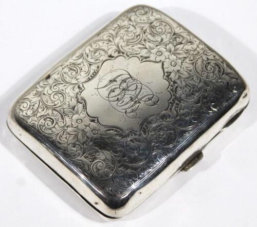 A George V silver cigarette case