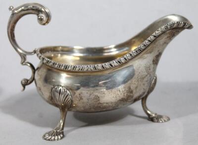 A Victorian silver sauce boat