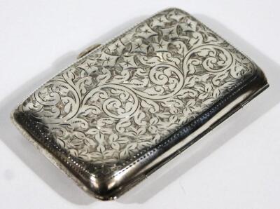 A George V silver cigarette case - 2