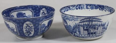 An early 19thC John Rodgers & Son blue and white Pearlware bowl