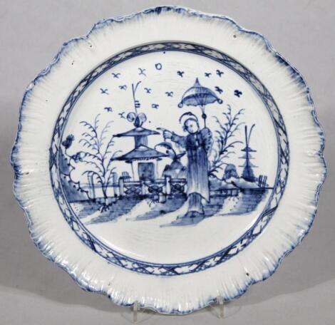 An early 19thC Pearlware blue and white plate