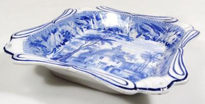 An early 19thC blue and white Pearlware dish - 2