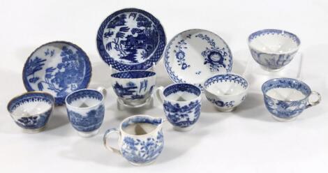 Various early 19thC Pearlware tea bowls