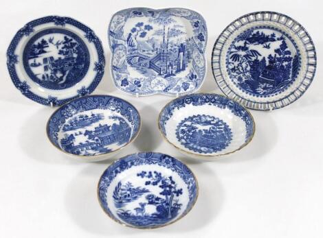 Various early 19thC and later Pearlware