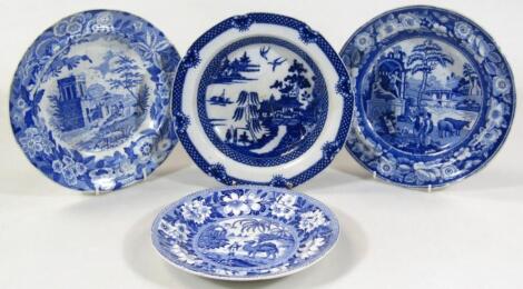 Various early 19thC and later Pearlware plates