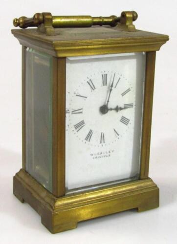 An early 20thC brass cased carriage clock