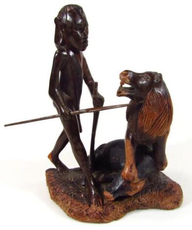 A very early 20thC African tribal hardwood figure