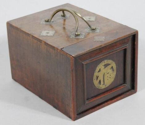 A 20thC hardwood oriental design jewellery/magic box