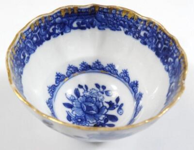 A set of seven 18thC Chinese blue and white Export tea bowls - 2