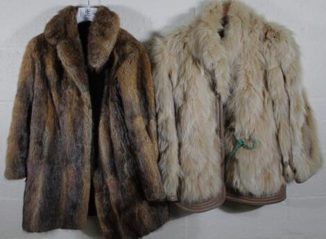 A ladies faux fur coat