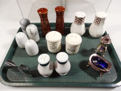 Various pottery cruet sets - 2
