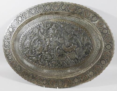 An early 20thC metal tray