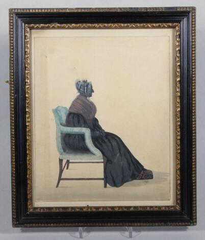 20thC School. Seated lady