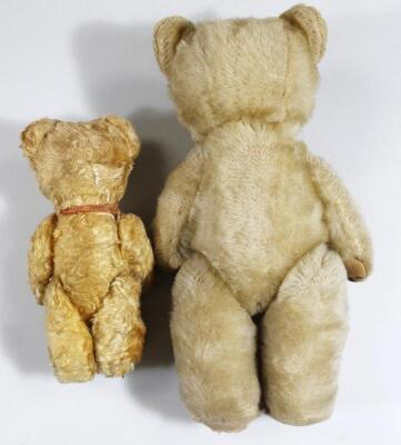 Various early to mid 20thC blonde plush jointed Teddy bears - 5