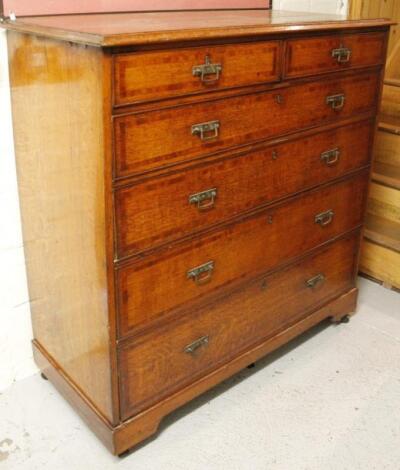 An Edwardian oak chest