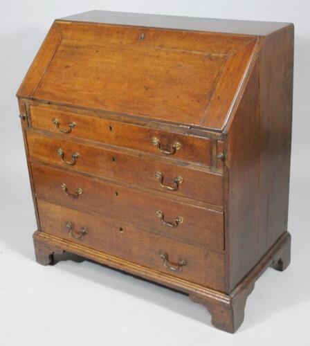 An 18thC oak bureau