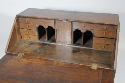 An 18thC oak bureau - 2