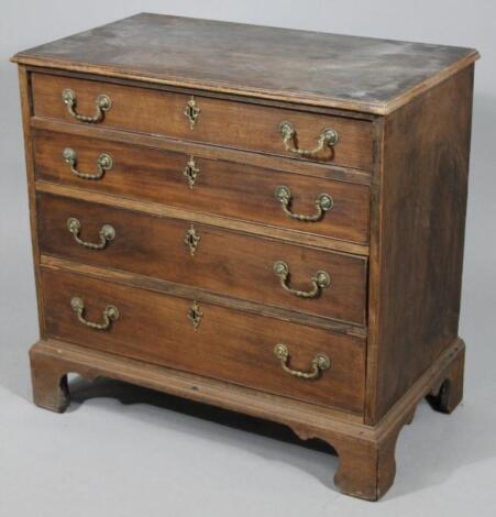 An 18thC mahogany chest