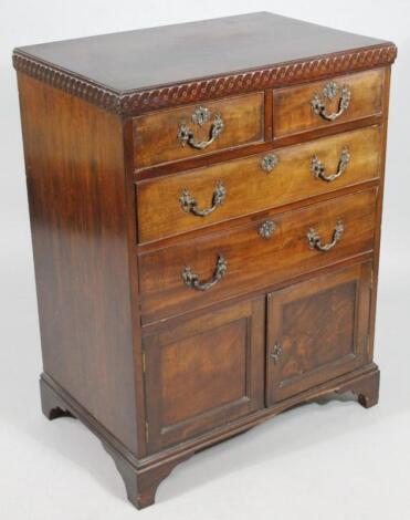 A late 19thC/early 20thC mahogany compactum chest