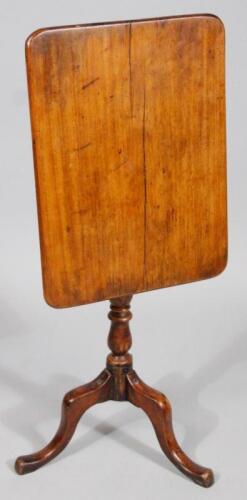 A 19thC mahogany snap top occasional table
