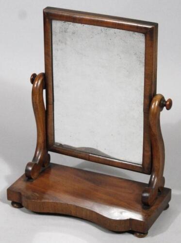 A Victorian mahogany table mirror