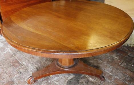 A Victorian mahogany supper table