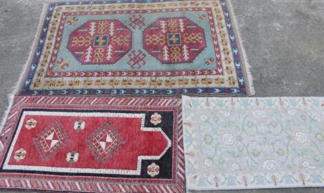 Various Middle Eastern style hearth rugs