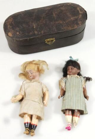 A late 19th/early 20thC bisque headed doll