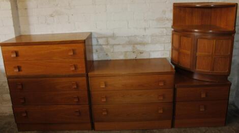 A late 1960's Stag teak bedroom suite