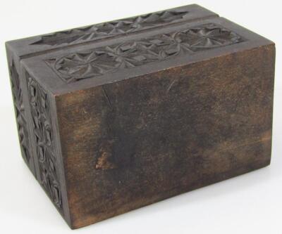 An early 20thC hardwood export card box - 4