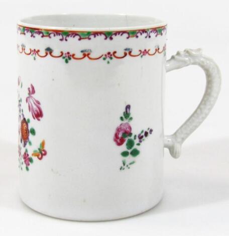 A late 18thC Chinese export cider tankard