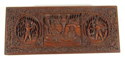 A 19thC hardwood glove box - 2