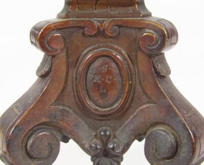 A 20thC bronze candle stand - 4