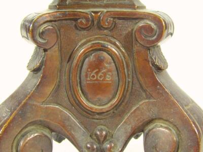 A 20thC bronze candle stand - 6