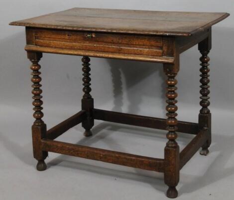 A principally 18thC oak side table