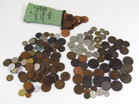 Various 19thC and later World coins and tokens